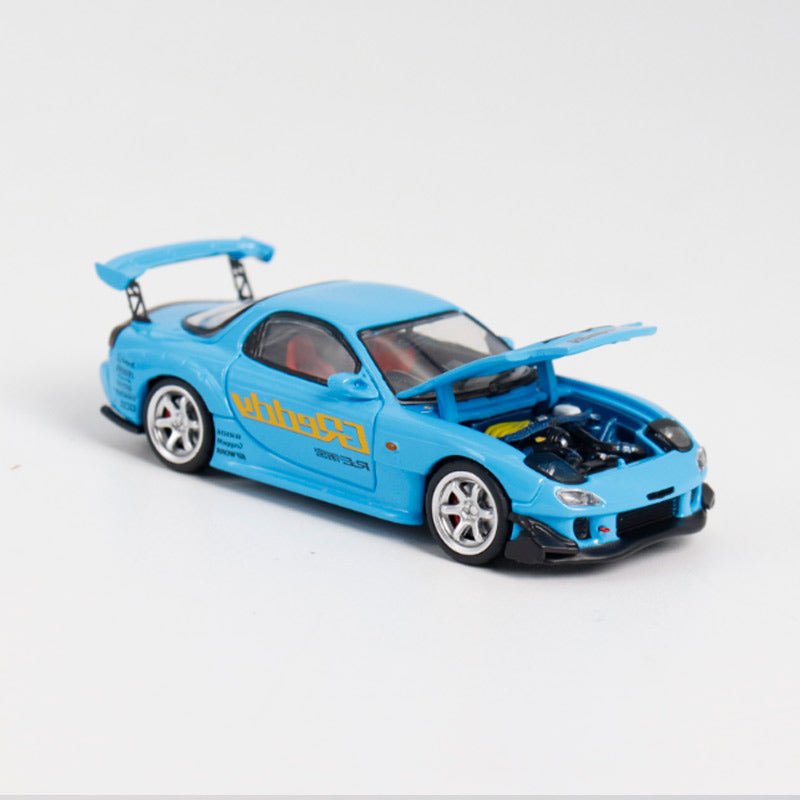 [ PREORDER ] BSC - 1/64 Mazda RX7 FD3S diecast model - blue - MODEL CARS UKMODEL CAR#INNO64##TARMAC##diecast_model#