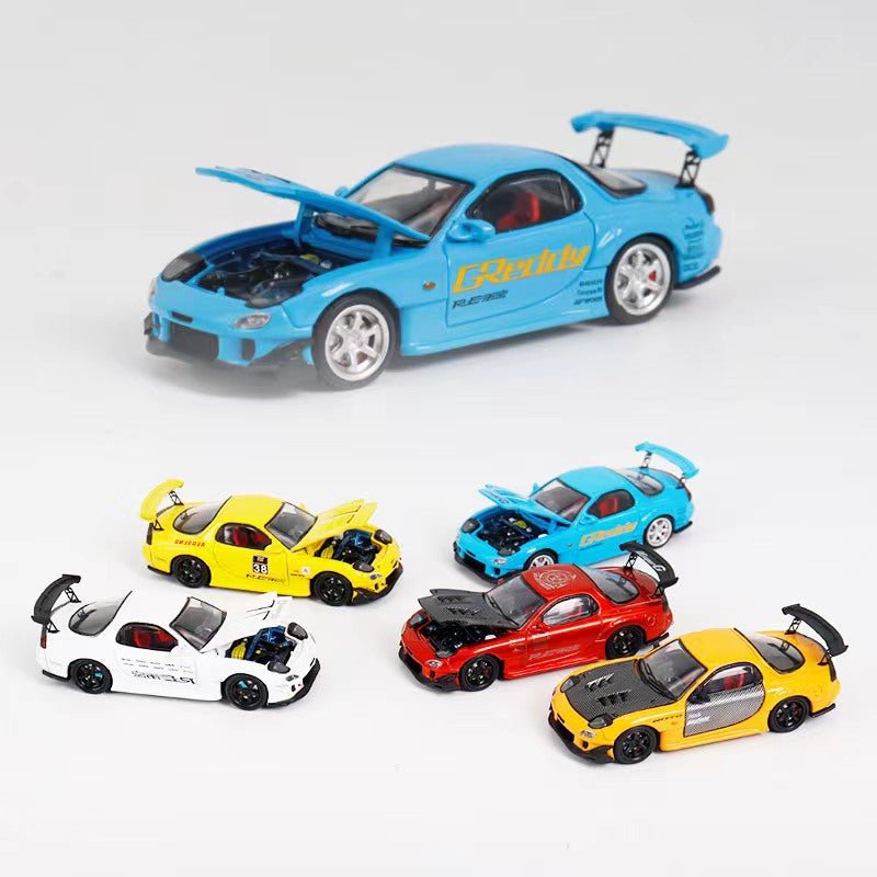 [ PREORDER ] BSC - 1/64 Mazda RX7 FD3S diecast model - blue - MODEL CARS UKMODEL CAR#INNO64##TARMAC##diecast_model#