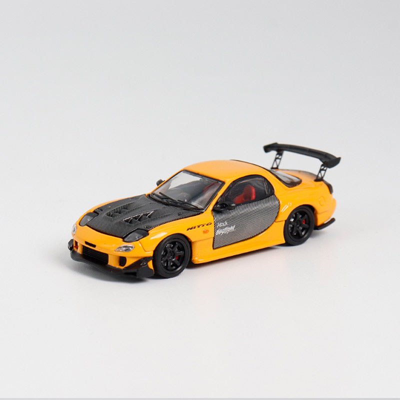 [ PREORDER ] BSC - 1/64 Mazda RX7 FD3S diecast model - metallic orange carbon cover - MODEL CARS UKMODEL CAR#INNO64##TARMAC##diecast_model#