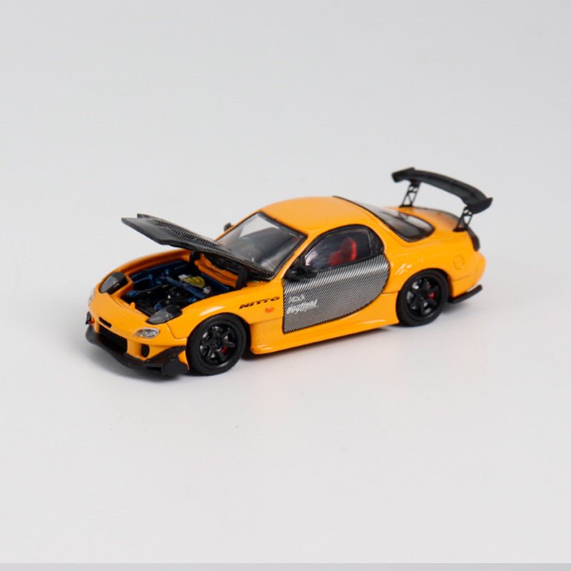 [ PREORDER ] BSC - 1/64 Mazda RX7 FD3S diecast model - metallic orange carbon cover - MODEL CARS UKMODEL CAR#INNO64##TARMAC##diecast_model#