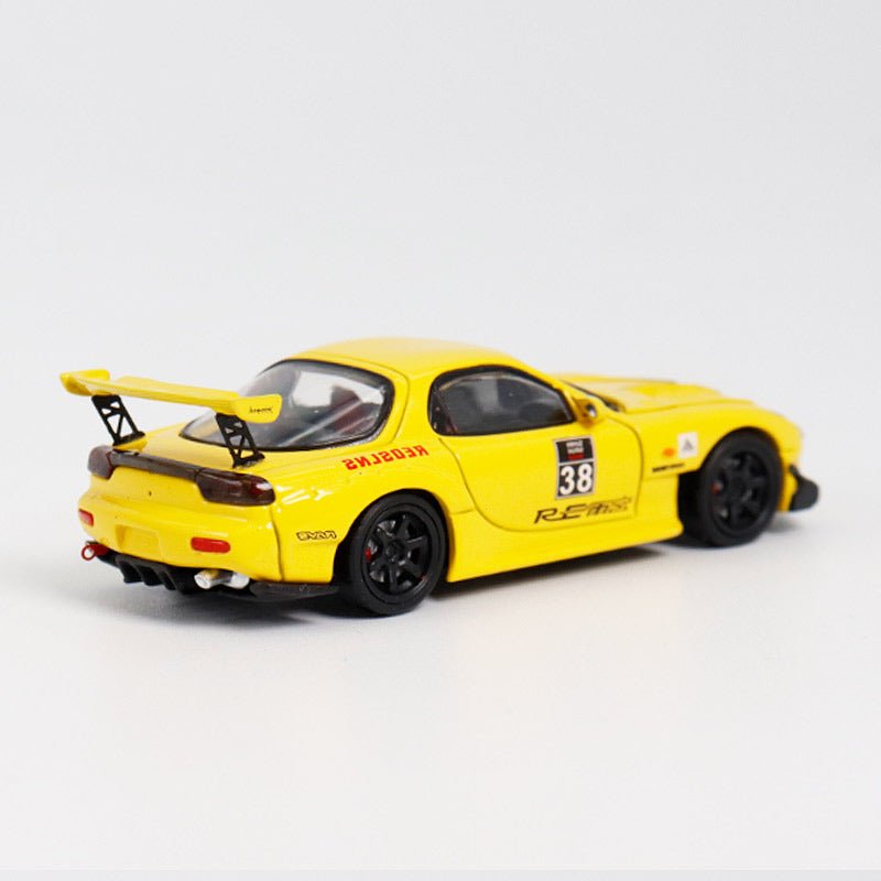 [ PREORDER ] BSC - 1/64 Mazda RX7 FD3S diecast model - Yellow#38 - MODEL CARS UKMODEL CAR#INNO64##TARMAC##diecast_model#