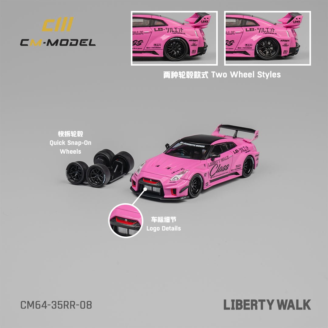 [ PREORDER ] CM model - 1/64 35RR-08 Nissan LBWK GT35RR Pink Diecast model car - MODEL CARS UKMODEL CAR#INNO64##TARMAC##diecast_model#