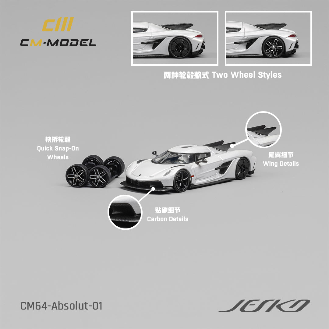 [PREORDER] CM MODEL 1/64 - Jesko Absolut White/CM64-Absolut-01 - MODEL CAR UKMODEL CAR#INNO64##TARMAC##diecast_model#