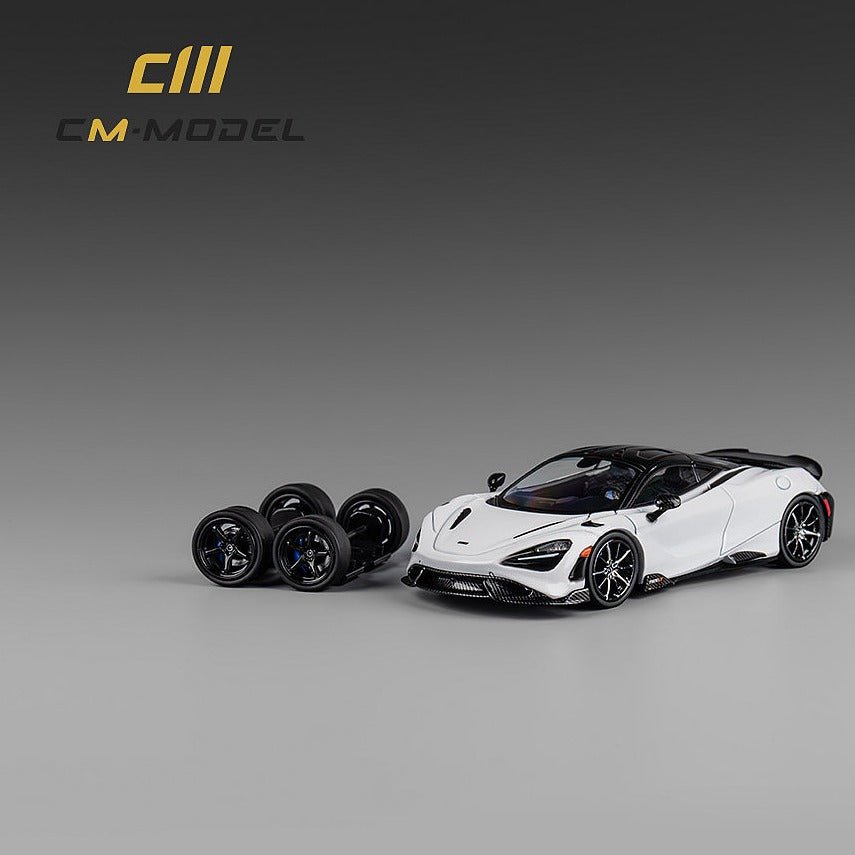 [ PREORDER ] CM model - 1/64 Mclaren 765LT White with carbon hood Diecast model car - CM64 - 765LT - 21 - MODEL CARS UKMODEL CAR#INNO64##TARMAC##diecast_model#