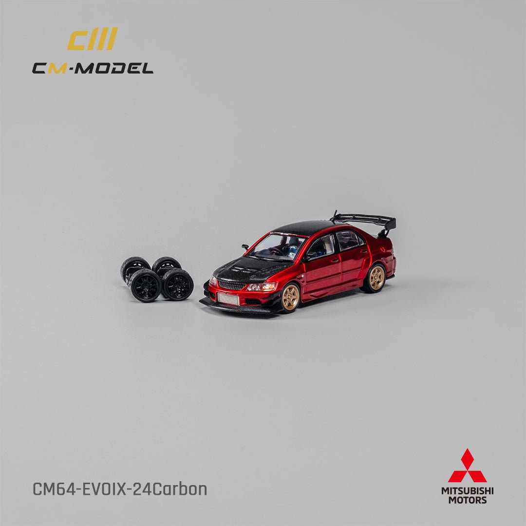 [PREORDER] CM MODEL - 1/64 Mitsubishi Lancer Evoix DIECAST SCALE MODEL CAR - Metallic red Carbon - MODEL CAR UKMODEL CAR#INNO64##TARMAC##diecast_model#