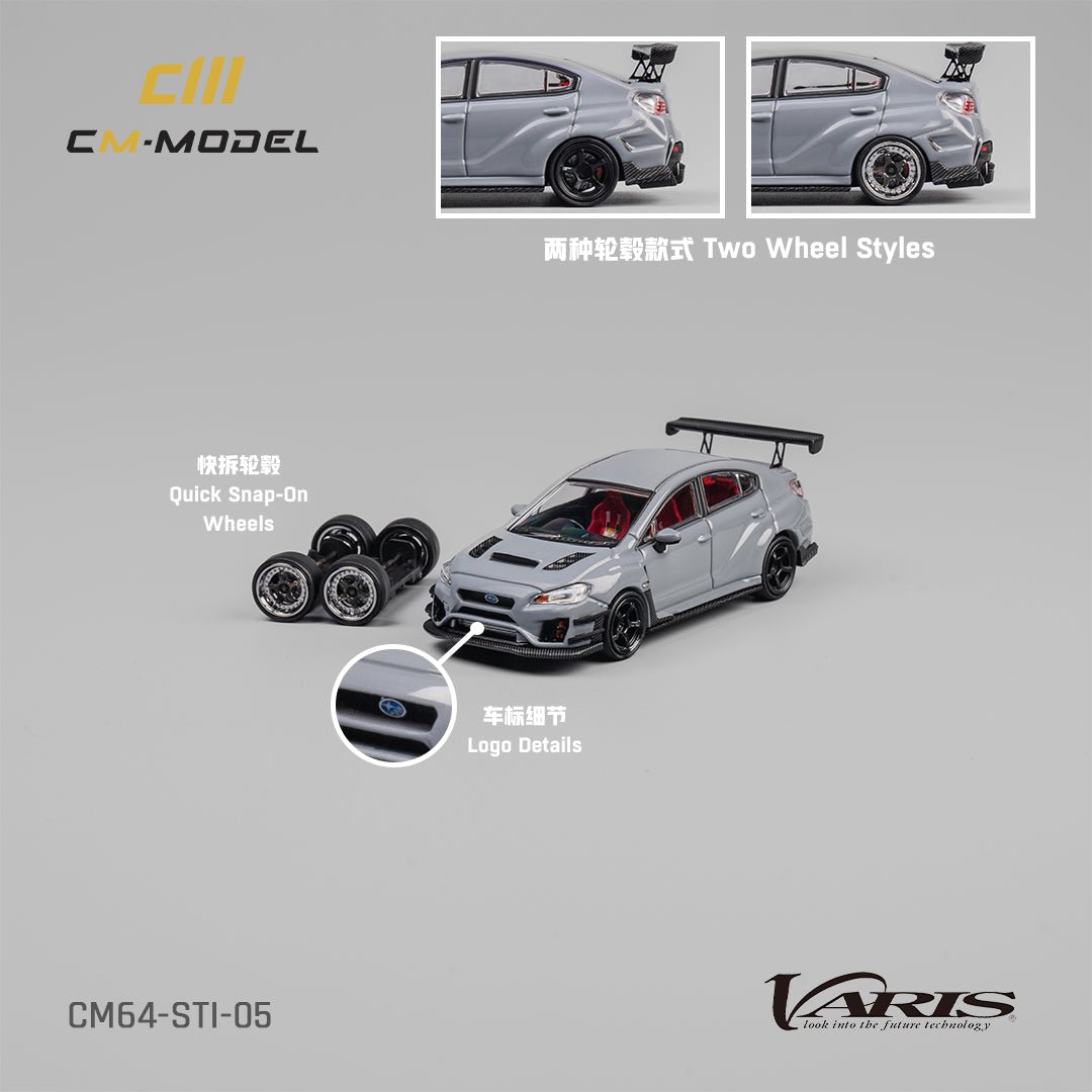 [ PREORDER ] CM model - 1/64 Subaru STI Varis Widebody 1.0 - Gray - MODEL CARS UKMODEL CAR#INNO64##TARMAC##diecast_model#