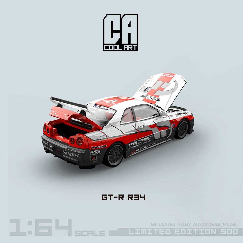 [ PREORDER ] COOL ART - 1:64 GT-R R34 diecast model car - GBAN TURISMO - MODEL CAR UKMODEL CAR#INNO64##TARMAC##diecast_model#