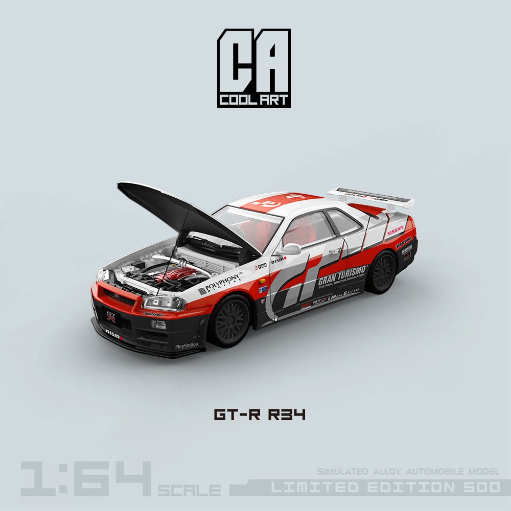 [ PREORDER ] COOL ART - 1:64 GT-R R34 diecast model car - GBAN TURISMO - MODEL CAR UKMODEL CAR#INNO64##TARMAC##diecast_model#