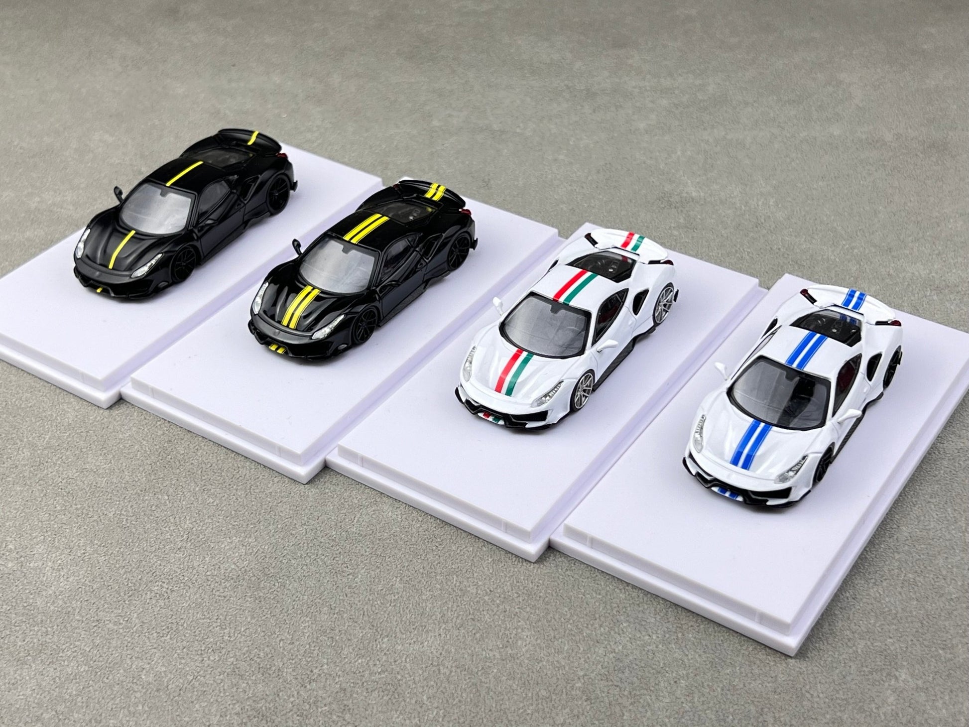 [ PREORDER ] DCM - 1/64 Ferrari Novitec 488 Pista diecast model car - pure white and blue stripes - MODEL CAR UKMODEL CAR#INNO64##TARMAC##diecast_model#