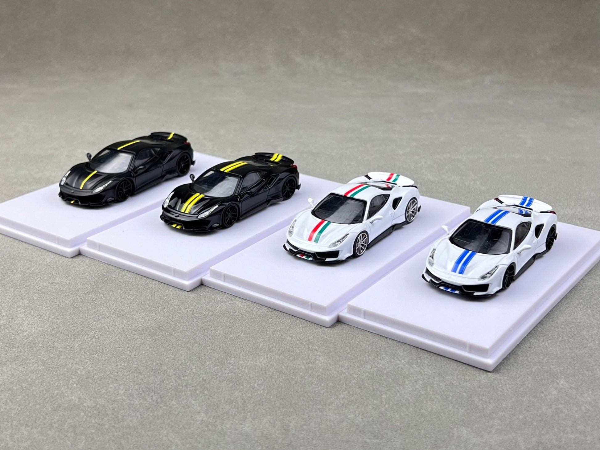 [ PREORDER ] DCM - 1/64 Ferrari Novitec 488 Pista diecast model car - pure white and blue stripes - MODEL CAR UKMODEL CAR#INNO64##TARMAC##diecast_model#