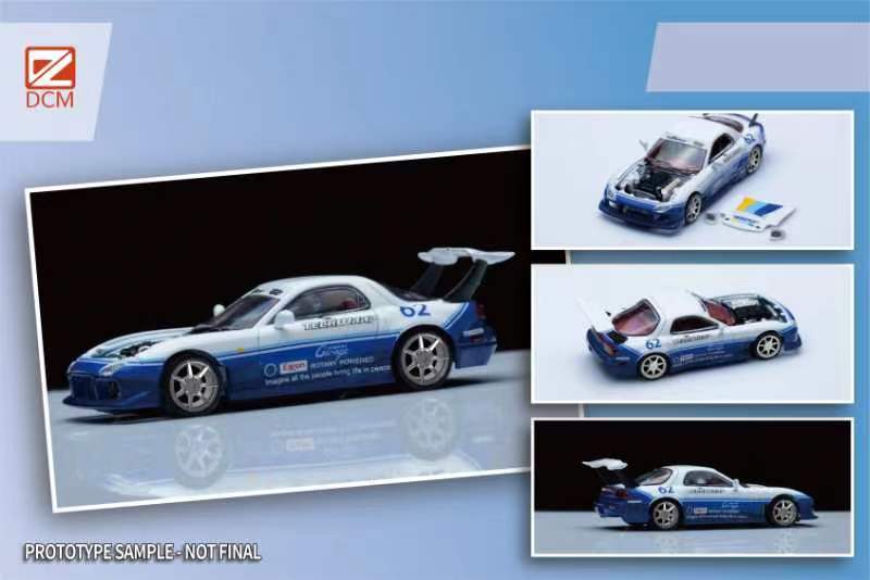 [ PREORDER ] DCM - 1/64 MAZDA RX-7 diecast model - Blue and white - MODEL CARS UKMODEL CAR#INNO64##TARMAC##diecast_model#