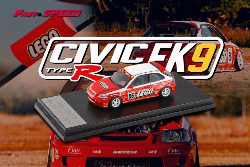 [ PREORDER ] Fast Speed FS 1/64 - HONDA Civic Type-R Mk1 EK9 Spoon modified version Red Lego #56 diecast model car - MODEL CAR UKMODEL CAR#INNO64##TARMAC##diecast_model#