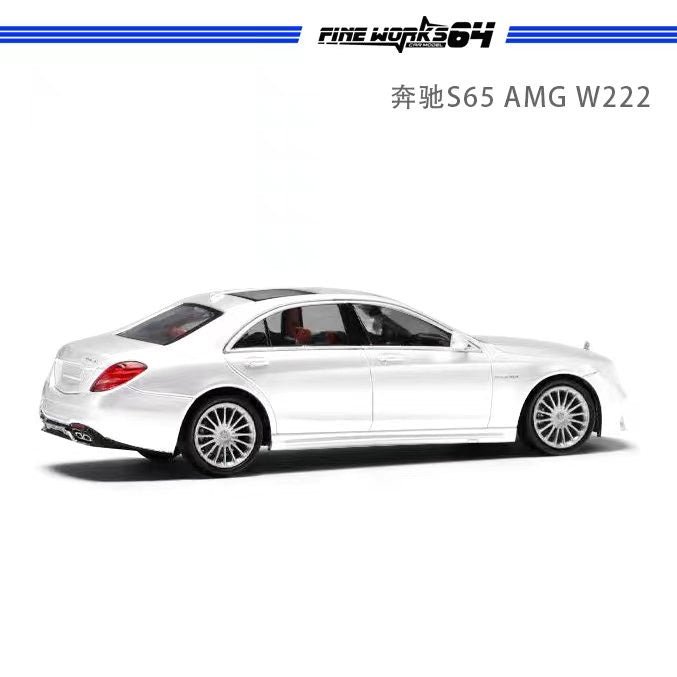 [PREORDER] Fine Model - 1:64 Mercedes-Benz S65 W222 alloy car model - WHITE - MODEL CAR UKMODEL CAR#INNO64##TARMAC##diecast_model#