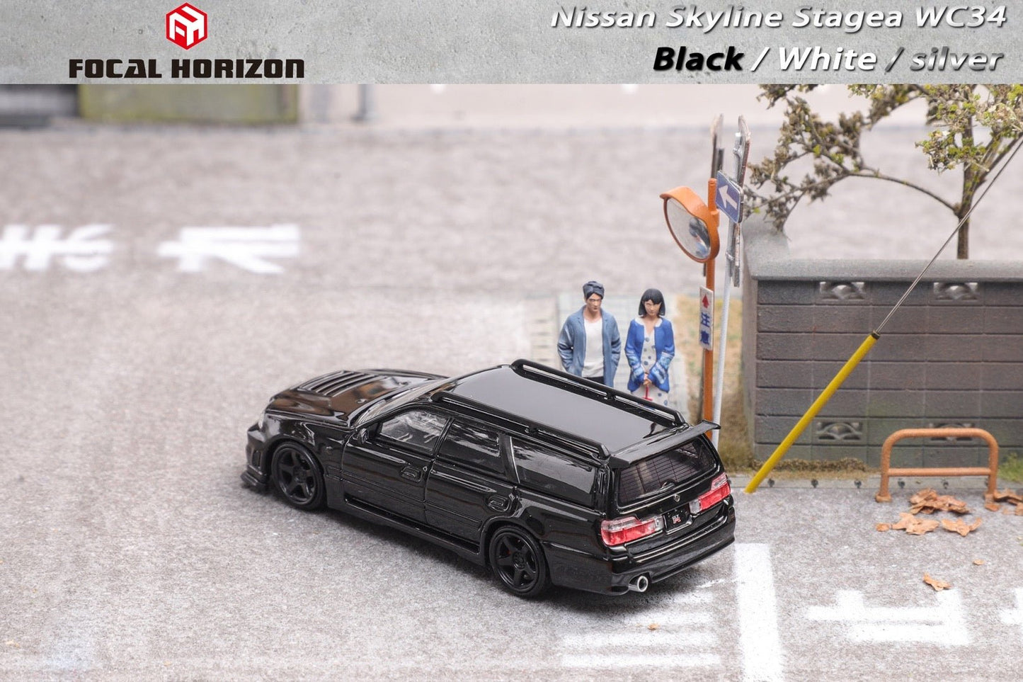 [ PREORDER ] Focal Horizon FH - 1:64 NISSAN Stagea 1st generation WC34, 260RS modified version diecast model - BLACK - MODEL CARS UKMODEL CAR#INNO64##TARMAC##diecast_model#