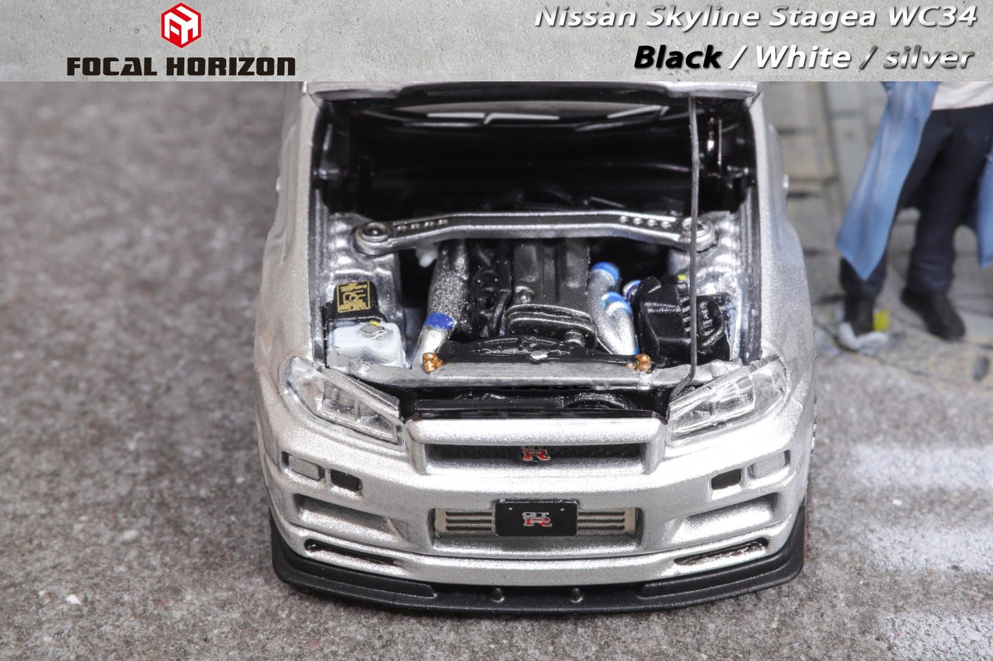 [ PREORDER ] Focal Horizon FH - 1:64 NISSAN Stagea 1st generation WC34, 260RS modified version diecast model - SILVER - MODEL CARS UKMODEL CAR#INNO64##TARMAC##diecast_model#