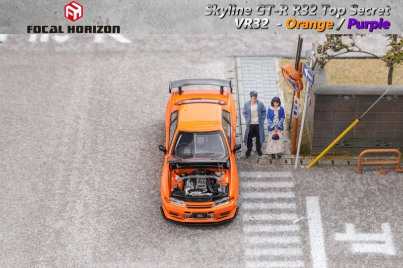 [ PREORDER ] Focal Horizon FH - 1:64 Skyline GT - R 3rd generation R32, Top Secret modified version VR32 diecast model car - Carbon Hood Orange - MODEL CARS UKMODEL CAR#INNO64##TARMAC##diecast_model#