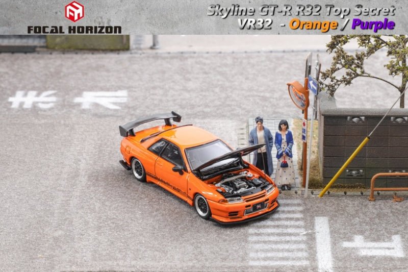 [ PREORDER ] Focal Horizon FH - 1:64 Skyline GT - R 3rd generation R32, Top Secret modified version VR32 diecast model car - Carbon Hood Orange - MODEL CARS UKMODEL CAR#INNO64##TARMAC##diecast_model#