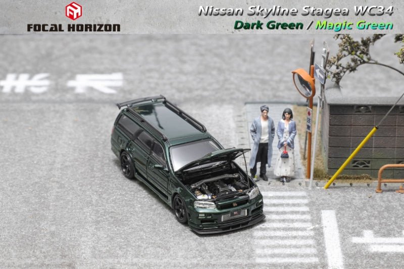 [ PREORDER ] Focal Horizon FH - 1:64 Stagea 1st generation WC34, 260RS modified version diecast model - Dark Green - MODEL CARS UKMODEL CAR#INNO64##TARMAC##diecast_model#