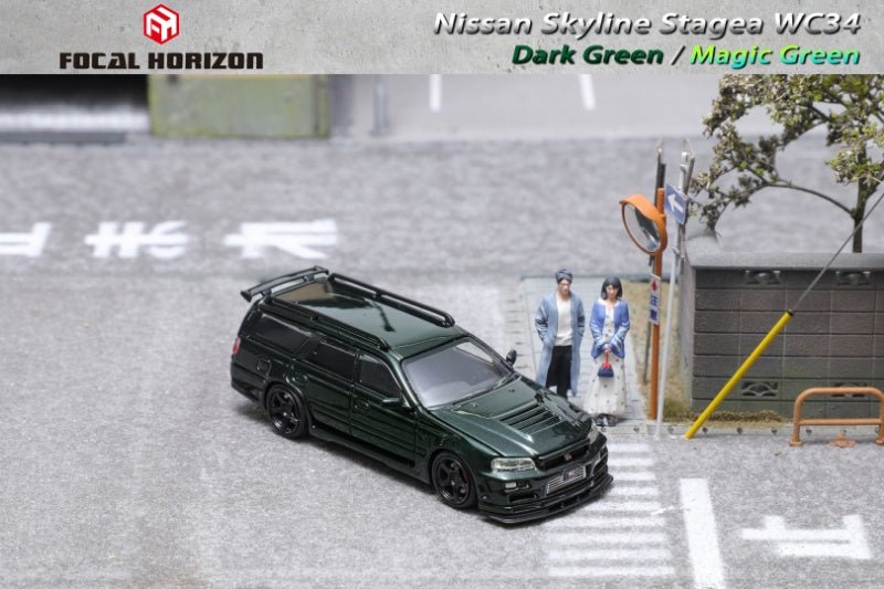 [ PREORDER ] Focal Horizon FH - 1:64 Stagea 1st generation WC34, 260RS modified version diecast model - Dark Green - MODEL CARS UKMODEL CAR#INNO64##TARMAC##diecast_model#