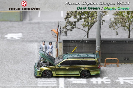 [ PREORDER ] Focal Horizon FH - 1:64 Stagea 1st generation WC34, 260RS modified version diecast model - Magic Green - MODEL CARS UKMODEL CAR#INNO64##TARMAC##diecast_model#