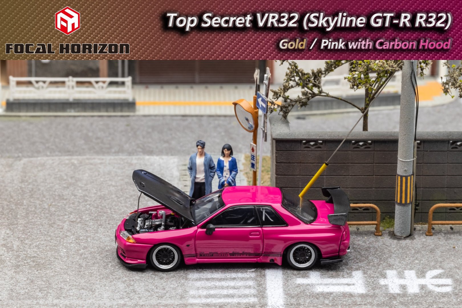 [ PREORDER ] Focal Horizon FH 1:64 Top Secret Skyline GT-R R32 (PINK) - MODEL CAR UKMODEL CAR#INNO64##TARMAC##diecast_model#