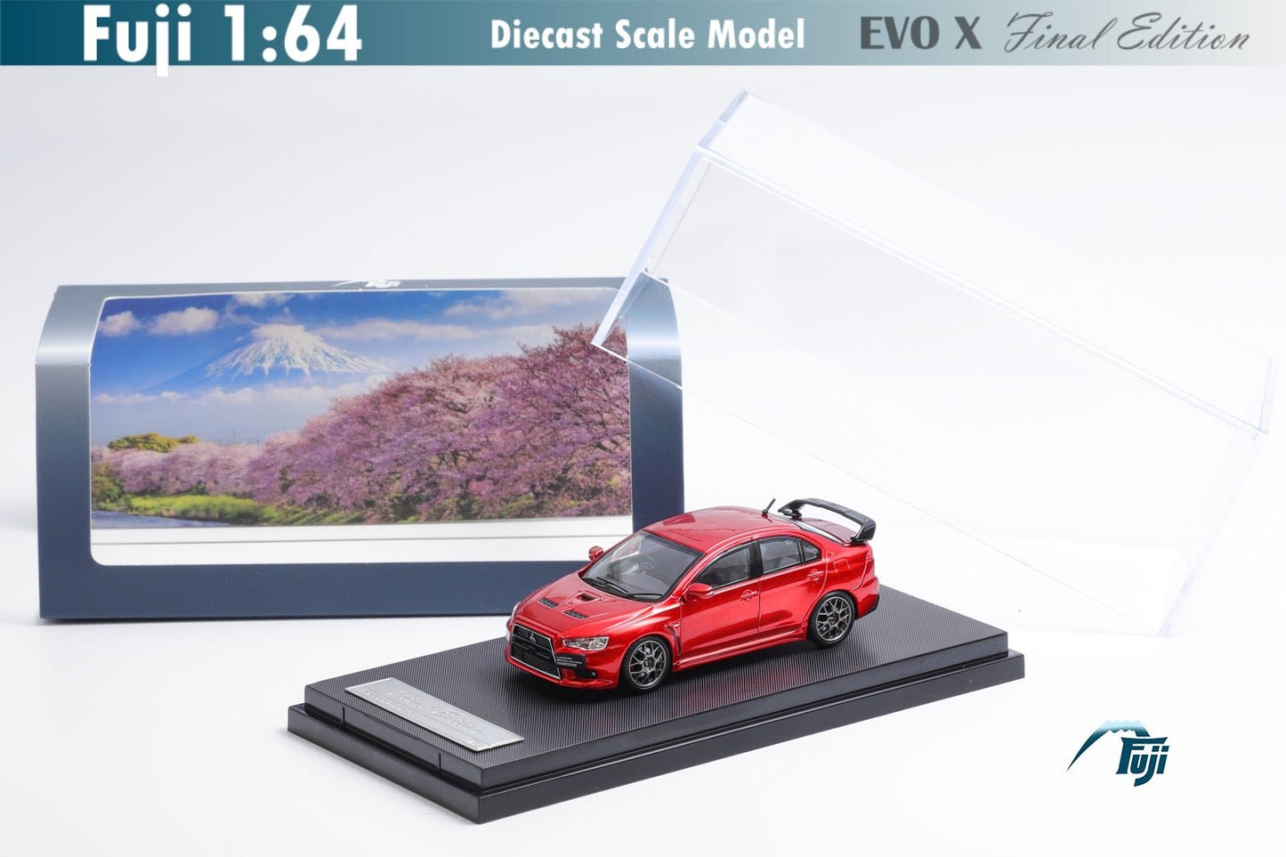 [ PREORDER ] Fuji - 1/64 Lancer Evolution EVO X 10th Generation Final Edition Transparent Red diecast model - MODEL CARS UKMODEL CAR#INNO64##TARMAC##diecast_model#