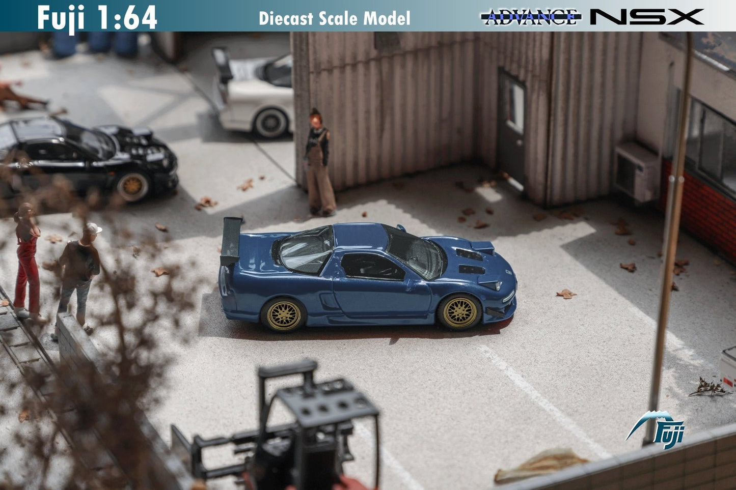 [ PREORDER ] Fuji - 1:64 NSX 1st generation Mk1 NA1 bright version, Japanese Advance modified version with BBS wheels - A - Blue (blue top copper wheel ) - MODEL CAR UKMODEL CAR#INNO64##TARMAC##diecast_model#