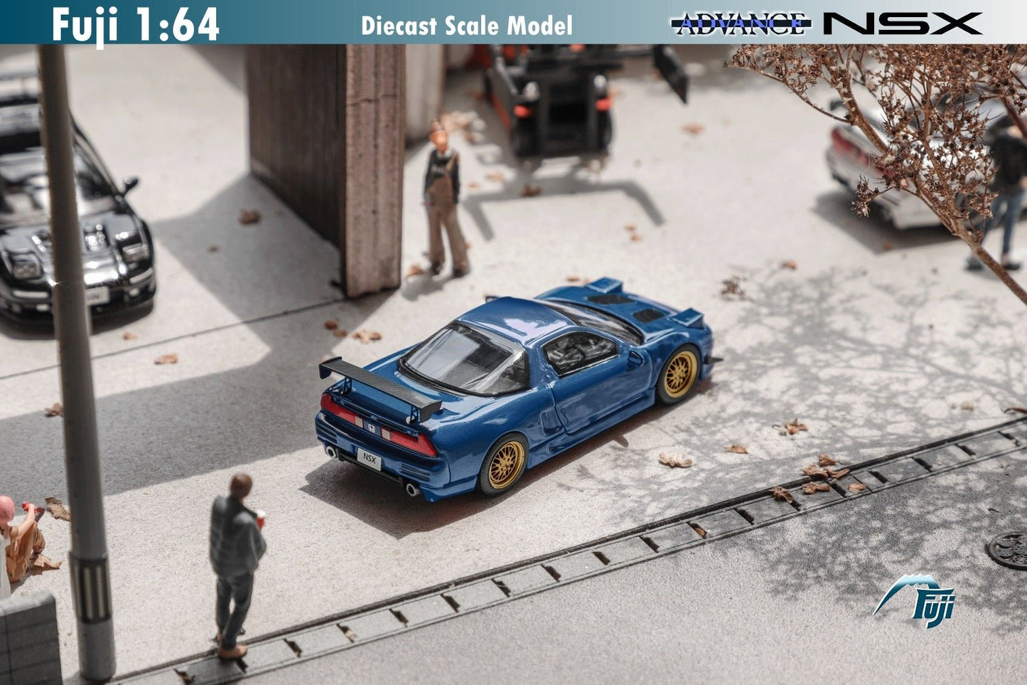 [ PREORDER ] Fuji - 1:64 NSX 1st generation Mk1 NA1 bright version, Japanese Advance modified version with BBS wheels - A - Blue (blue top copper wheel ) - MODEL CAR UKMODEL CAR#INNO64##TARMAC##diecast_model#