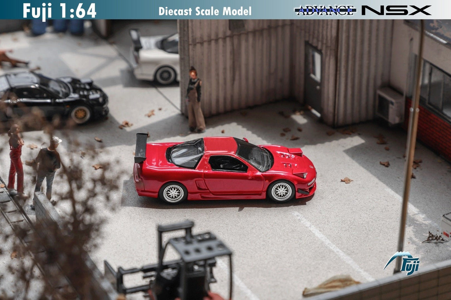 [ PREORDER ] Fuji - 1:64 NSX 1st generation Mk1 NA1 bright version, Japanese Advance modified version with BBS wheels - B/Red (red top and white wheel) - MODEL CAR UKMODEL CAR#INNO64##TARMAC##diecast_model#