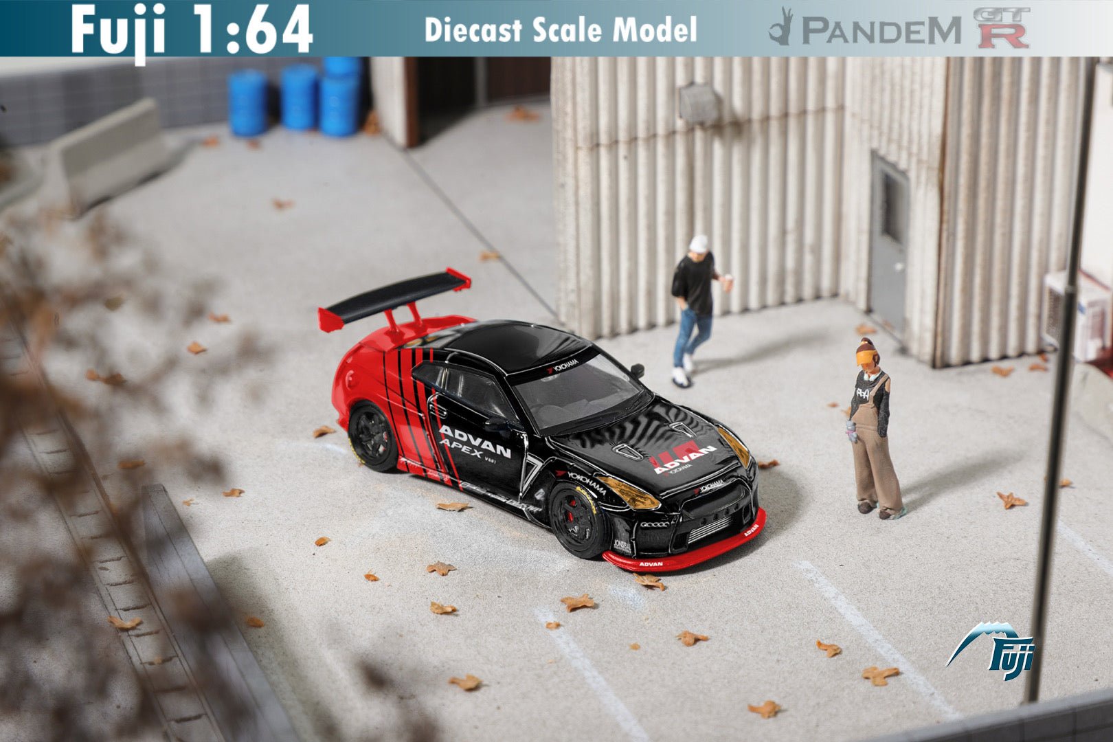 [ PREORDER ] Fuji - 1/64 Pandem GT - R R35 Rocket Bunny Modified version Diecast Model Car - Black Advan - MODEL CARS UKMODEL CAR#INNO64##TARMAC##diecast_model#