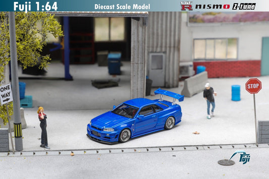 [ PREORDER ] Fuji - 1/64 Skyline R34 GT - R Nismo Z - Tune High - end version Diecast Model Car - Bayside Blue - MODEL CARS UKMODEL CAR#INNO64##TARMAC##diecast_model#