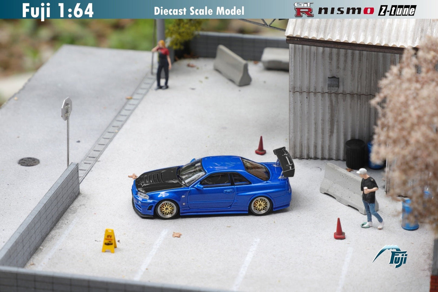 [ PREORDER ] Fuji - 1/64 Skyline R34 GT - R Nismo Z - Tune High - end version Diecast Model Car - Blue with Carbon Hood - MODEL CARS UKMODEL CAR#INNO64##TARMAC##diecast_model#