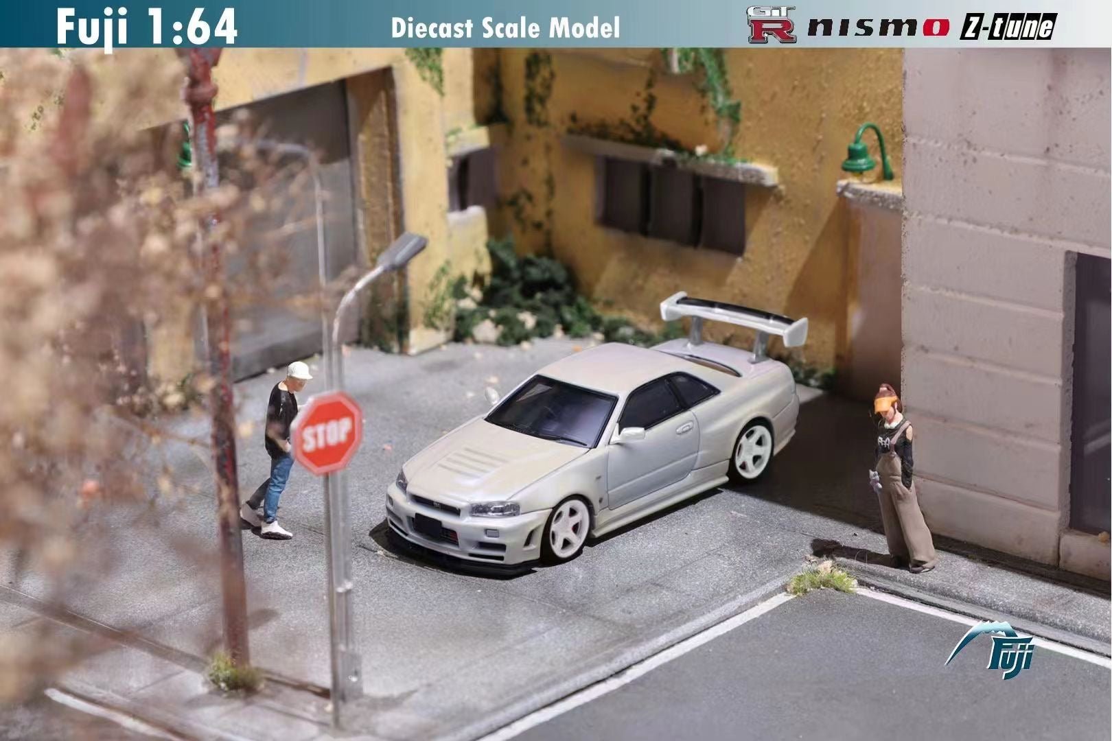 [ PREORDER ] Fuji 1:64 Skyline Skyline GT-R R34, Nismo Z-Tune High Wing version - A/ White Pearl (white wheel) - MODEL CAR UKMODEL CAR#INNO64##TARMAC##diecast_model#