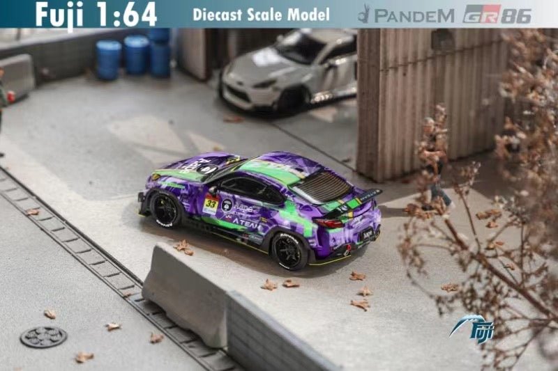 [ PREORDER ] Fuji - 1/64 TOYOTA Pandem GR86 2nd generation ZN8 2022, Rocket Bunny modified version diecast model - EVA Purple - MODEL CARS UKMODEL CAR#INNO64##TARMAC##diecast_model#