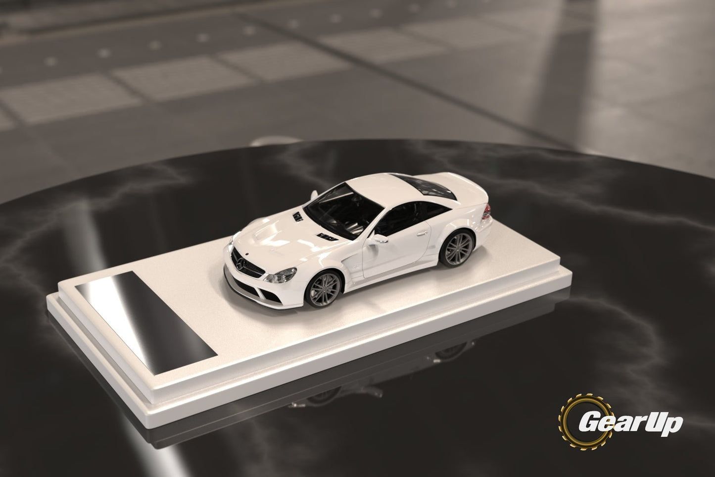 [ PREORDER ] Gear Up Models - 1/64 Mercedes-Benz L65 AMG Black Series, SL level 5th generation R230 2008 diecast model - WHITE - MODEL CARS UKMODEL CAR#INNO64##TARMAC##diecast_model#