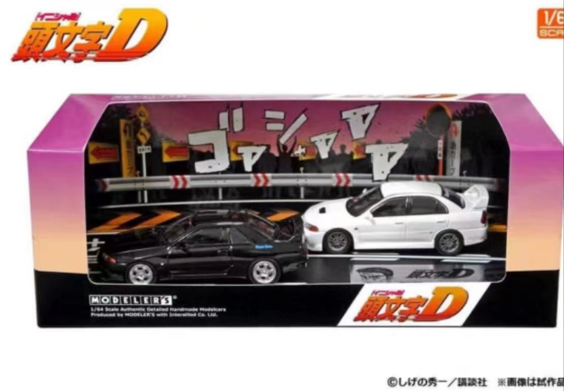 [ PREORDER ] Hi-story Modeler's - Modeler's Initial D Vol. 18 Car*2pcs+Diorama diecast model (NissanR32 VS Mitsubishi CN9A iv) (Nakazato VS Iwaki Seiji) - MODEL CARS UKMODEL CAR#INNO64##TARMAC##diecast_model#