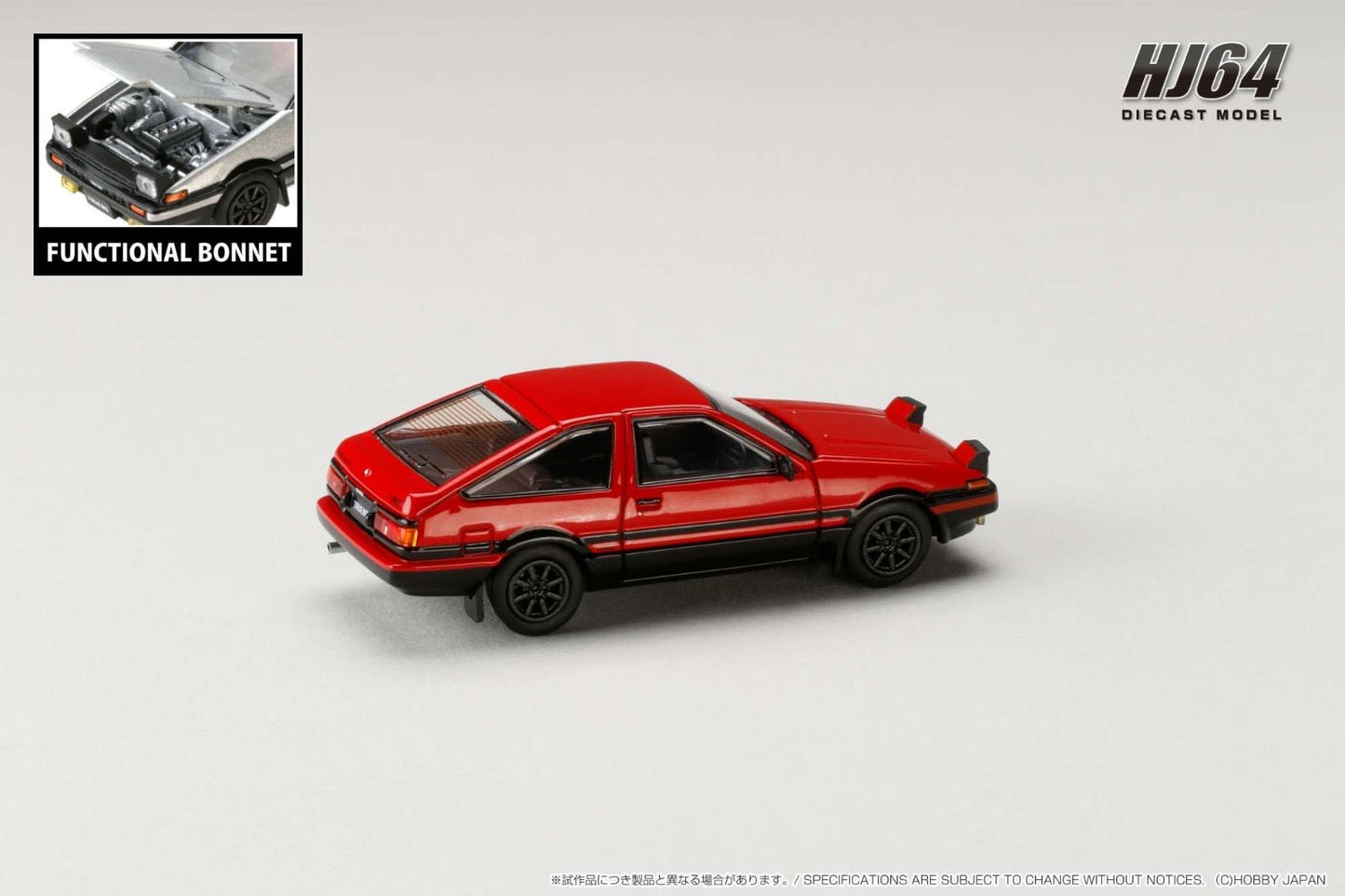 [ PREORDER ] HJ64 - 1/64 Toyota SPRINTER TRUENO GT APEX (AE86) JDM Style - Red - MODEL CAR UKMODEL CAR#INNO64##TARMAC##diecast_model#