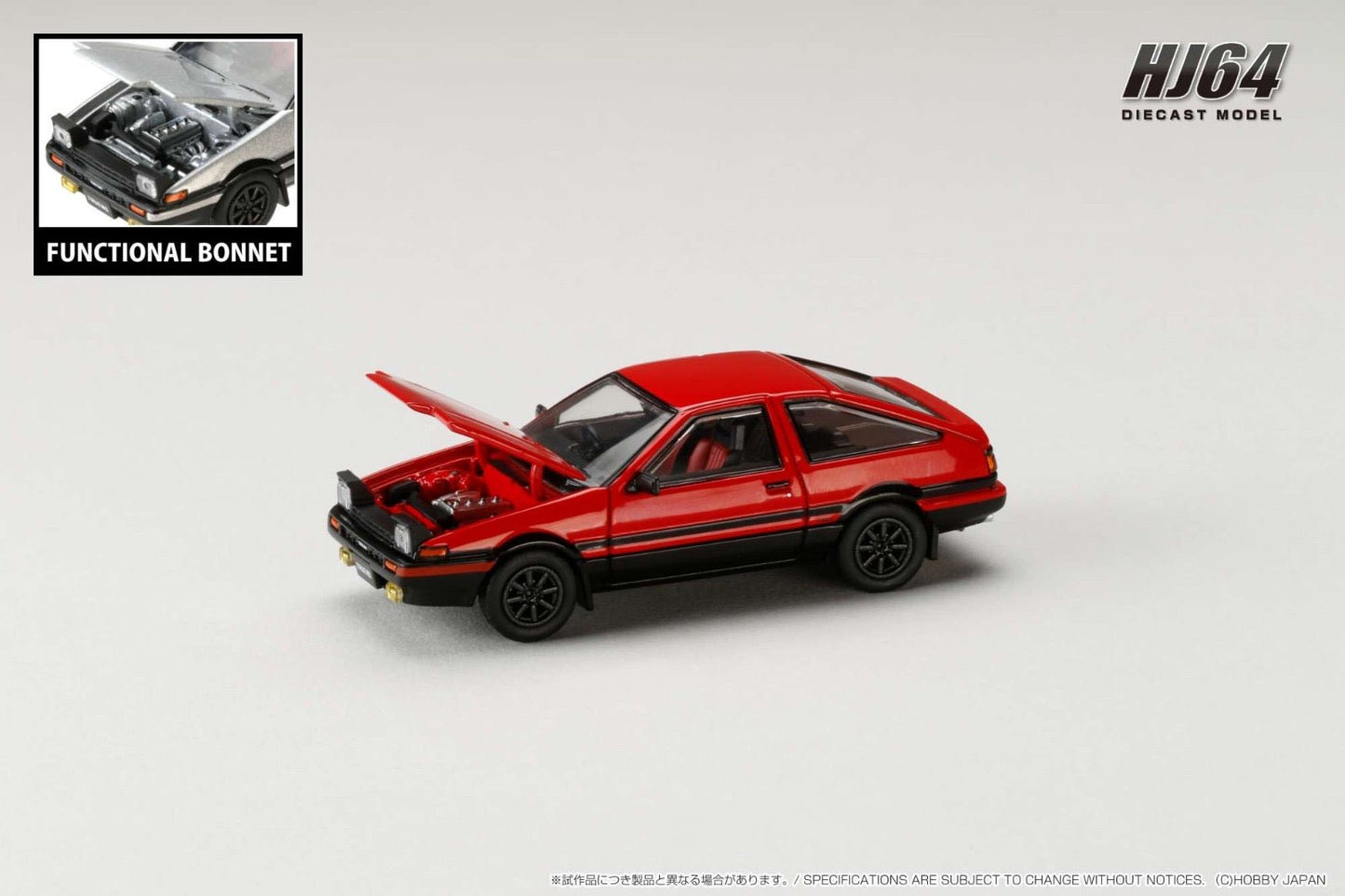 [ PREORDER ] HJ64 - 1/64 Toyota SPRINTER TRUENO GT APEX (AE86) JDM Style - Red - MODEL CAR UKMODEL CAR#INNO64##TARMAC##diecast_model#