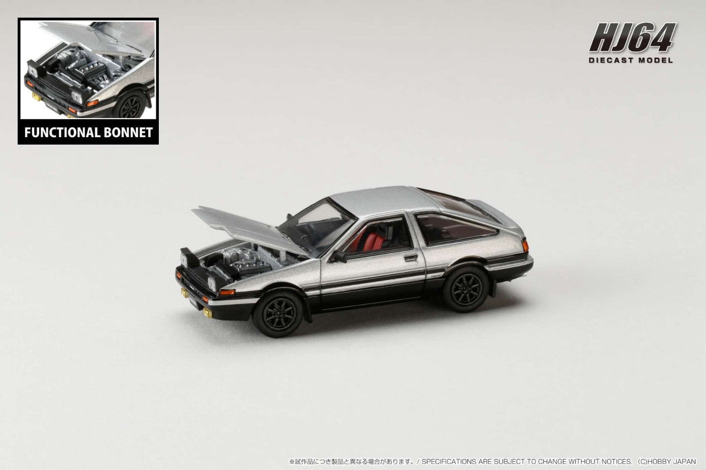 [ PREORDER ] HJ64 - 1/64 Toyota SPRINTER TRUENO GT APEX (AE86) JDM Style - Silver - MODEL CAR UKMODEL CAR#INNO64##TARMAC##diecast_model#