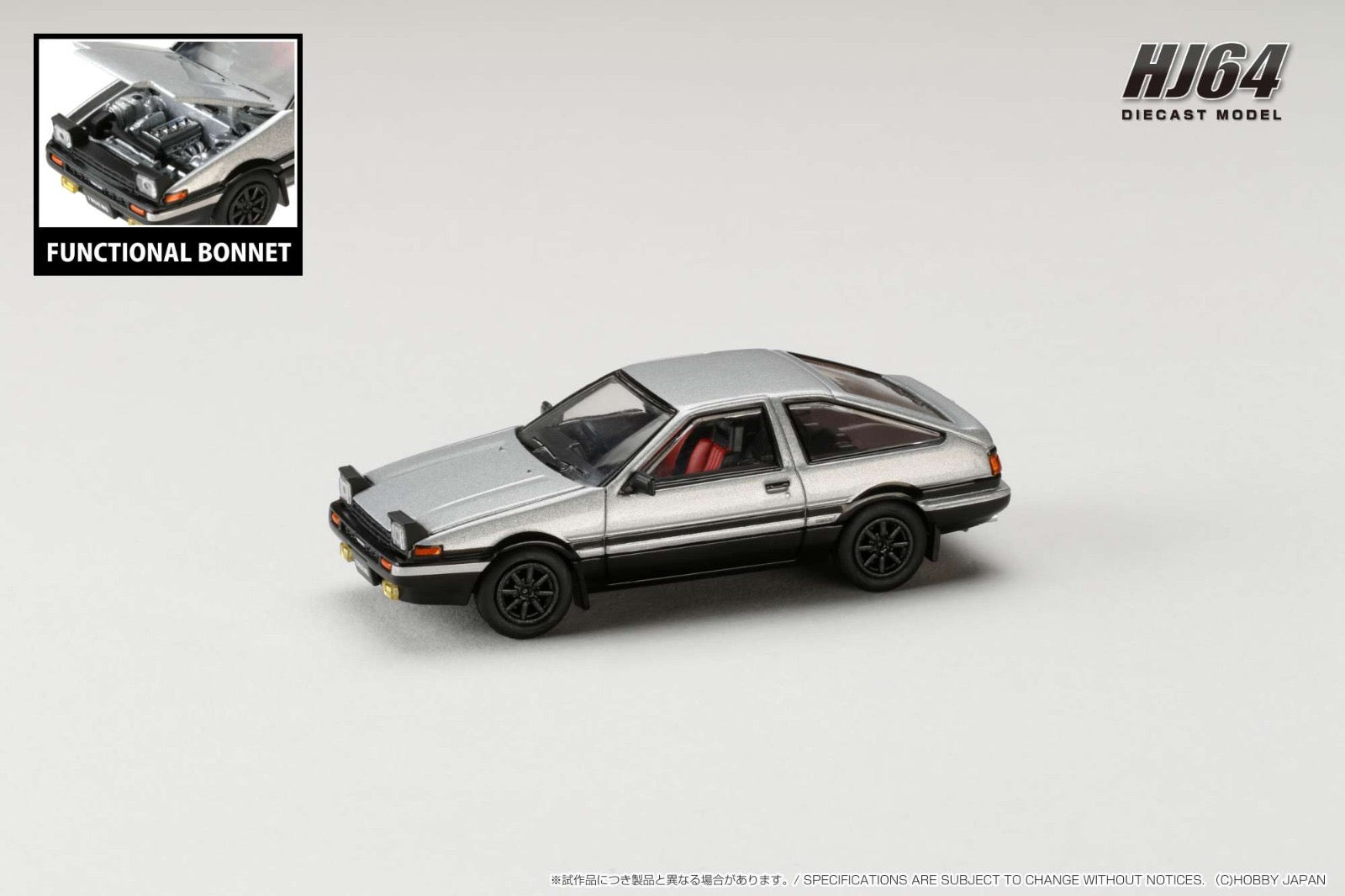 [ PREORDER ] HJ64 - 1/64 Toyota SPRINTER TRUENO GT APEX (AE86) JDM Style - Silver - MODEL CAR UKMODEL CAR#INNO64##TARMAC##diecast_model#