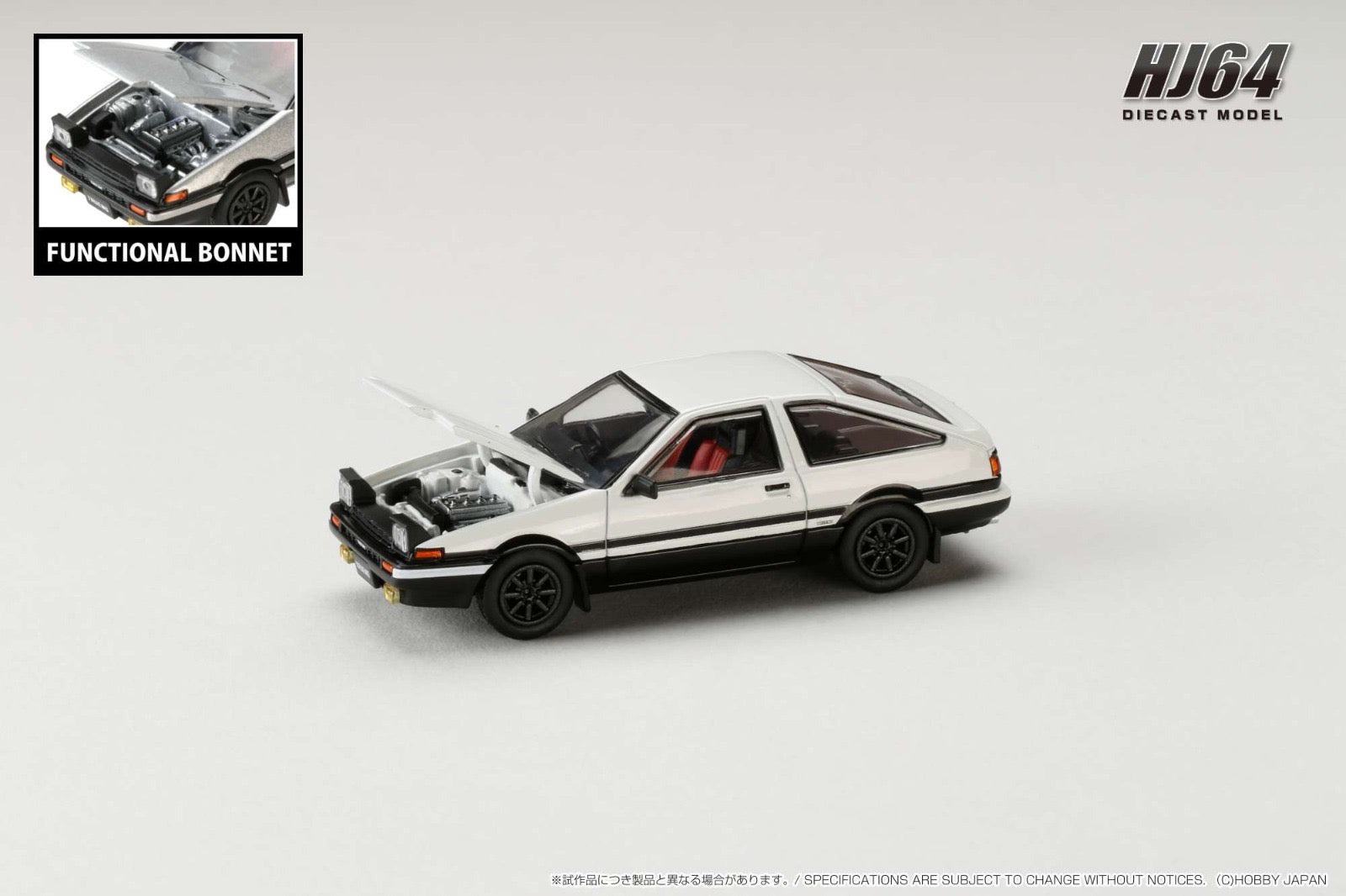 [ PREORDER ] HJ64 - 1/64 Toyota SPRINTER TRUENO GT APEX (AE86) JDM Style - White - MODEL CAR UKMODEL CAR#INNO64##TARMAC##diecast_model#