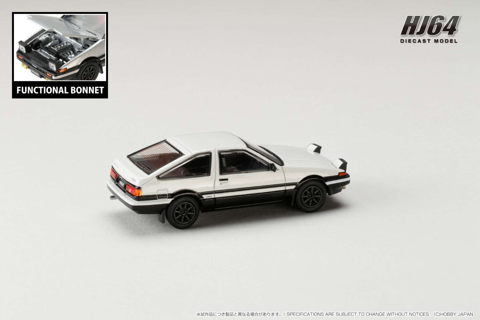 [ PREORDER ] HJ64 - 1/64 Toyota SPRINTER TRUENO GT APEX (AE86) JDM Style - White - MODEL CAR UKMODEL CAR#INNO64##TARMAC##diecast_model#