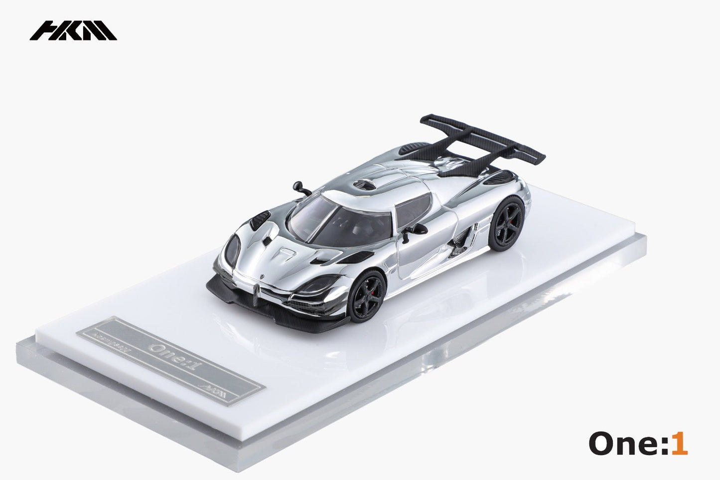 [ PREORDER ] HKM 1/64 - Koenigsegg Agera One:1 diecast model - Chrome Silver - MODEL CAR UKMODEL CAR#INNO64##TARMAC##diecast_model#