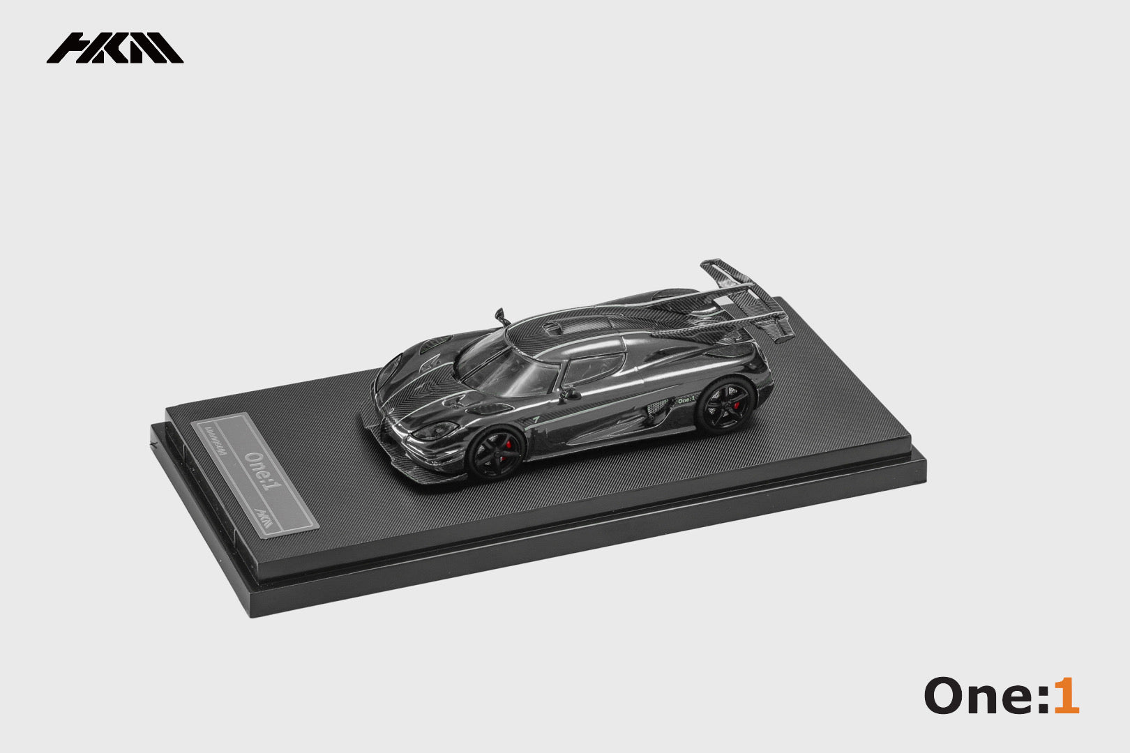 [ PREORDER ] HKM Premium - 1/64 Koenigsegg Agera One1 diecast model car - Chrome Black - MODEL CARS UKMODEL CAR#INNO64##TARMAC##diecast_model#