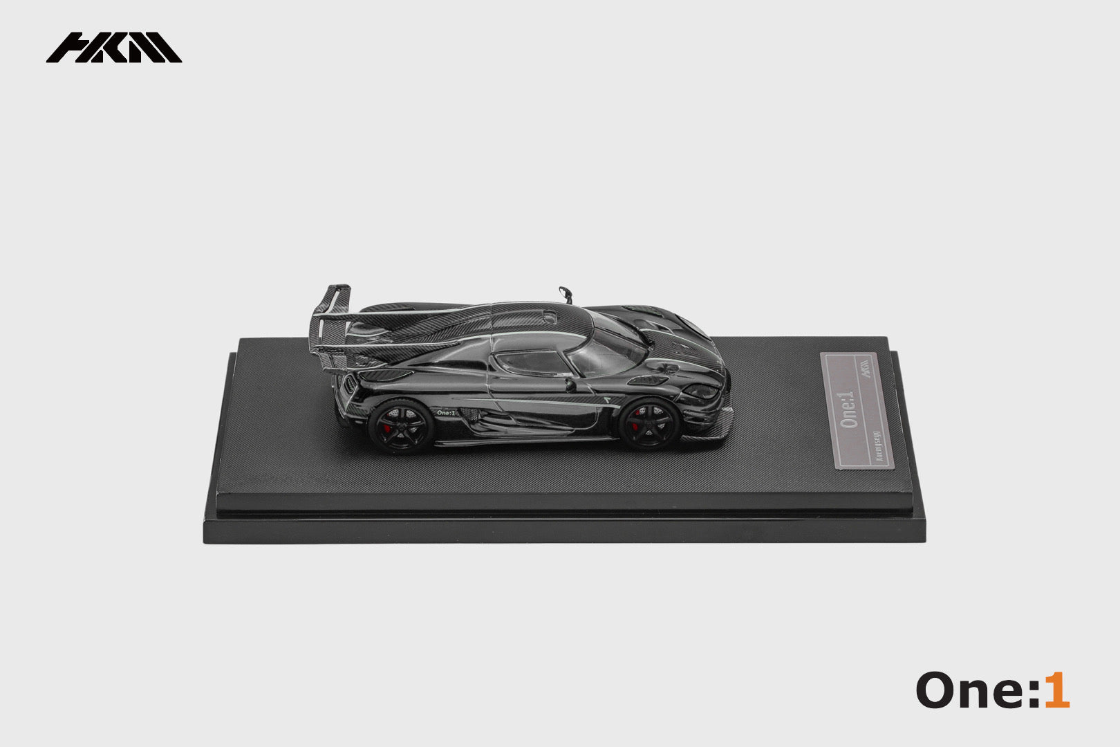 [ PREORDER ] HKM Premium - 1/64 Koenigsegg Agera One1 diecast model car - Chrome Black - MODEL CARS UKMODEL CAR#INNO64##TARMAC##diecast_model#