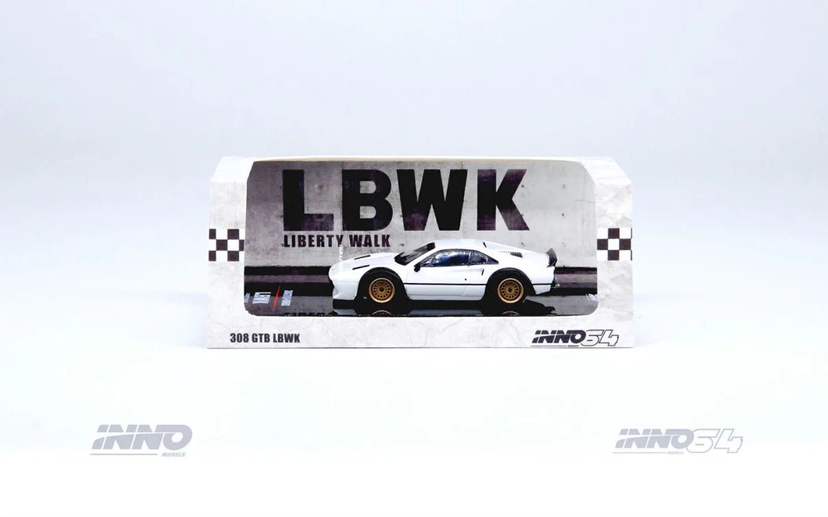 [PREORDER] INNO 64 - LBWK 308 GTB White Diecast Scale Model Car - IN64 - LBWK308 - WHI - MODEL CARS UKMODEL CAR#INNO64##TARMAC##diecast_model#