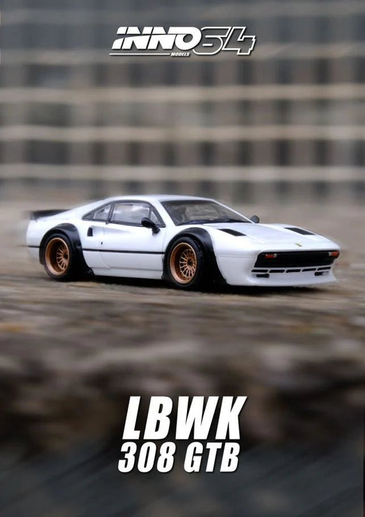 [PREORDER] INNO 64 - LBWK 308 GTB White Diecast Scale Model Car - IN64 - LBWK308 - WHI - MODEL CARS UKMODEL CAR#INNO64##TARMAC##diecast_model#