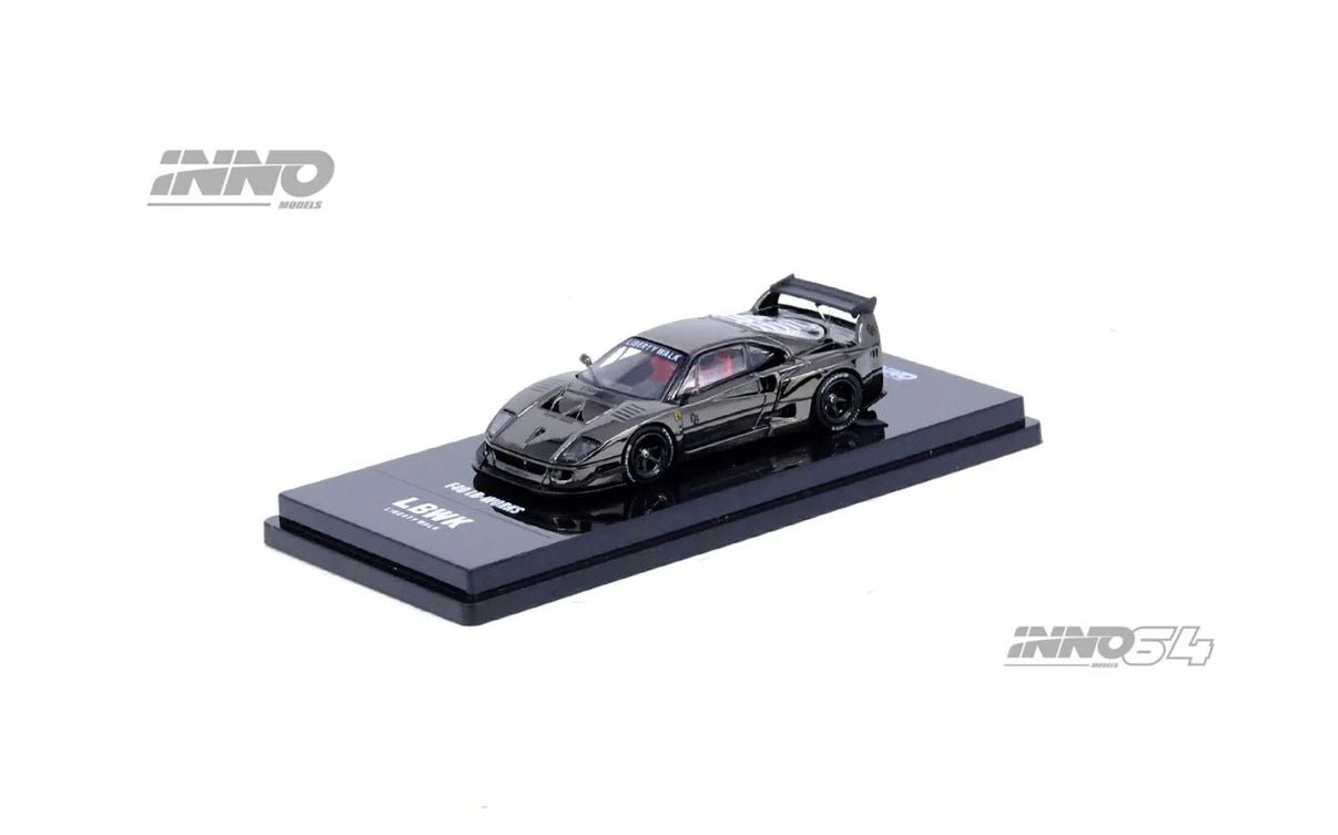 [PREORDER] INNO 64 - LBWK F40 Chrome Black - Diecast Scale Model Car - IN64 - LBWKF40 - CHB - MODEL CARS UKMODEL CAR#INNO64##TARMAC##diecast_model#