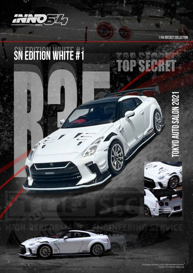 [PREORDER] INNO 64 - NISSAN GT - R (R35) "TOP SECRET" Tokyo Auto Salon 2021 Diecast Scale Model Car - IN64 - R35TS - TAS2021 - MODEL CARS UKMODEL CAR#INNO64##TARMAC##diecast_model#