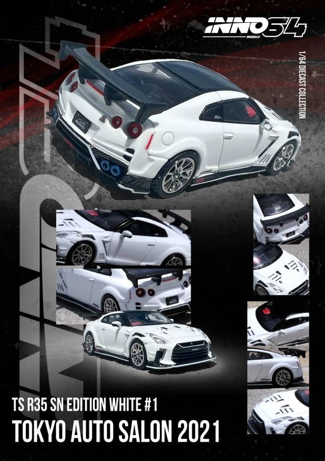 [PREORDER] INNO 64 - NISSAN GT - R (R35) "TOP SECRET" Tokyo Auto Salon 2021 Diecast Scale Model Car - IN64 - R35TS - TAS2021 - MODEL CARS UKMODEL CAR#INNO64##TARMAC##diecast_model#